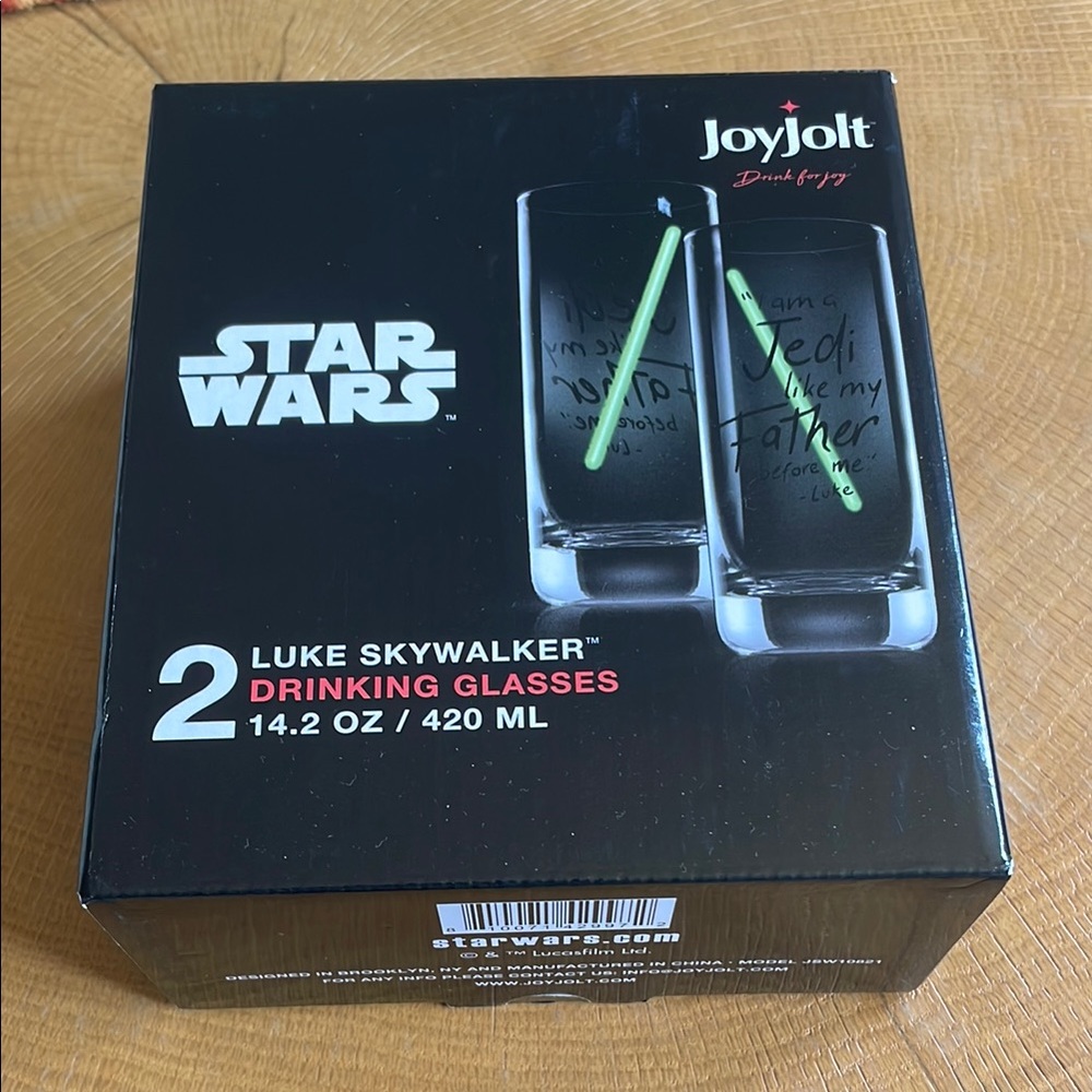 Star Wars Luke Skywalker drinking glasses 2pc - Joy Jolt